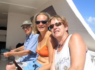 UnderseaX Women Scuba Divers on boat